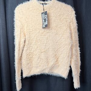 Fuzzy Light Peach Sweater